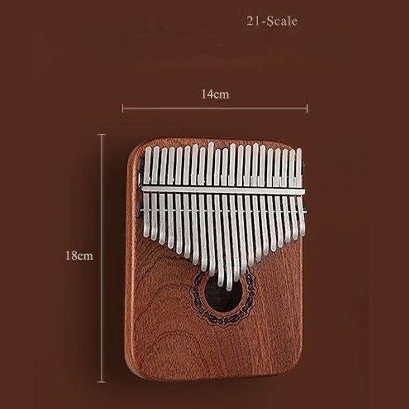 21 Keys Kalimba Thumb Piano in Yellow Sandalwood - Meditation Music