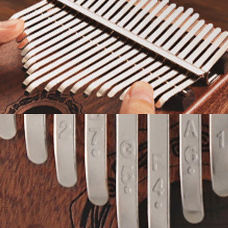 21 Keys Yellow Sandalwood Kalimba Thumb Piano for Meditation