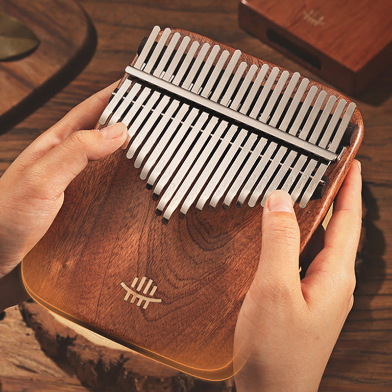 21 Keys Yellow Sandalwood Kalimba Thumb Piano for Meditation