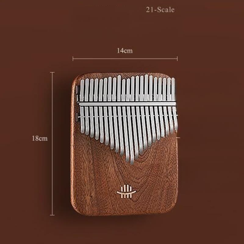 21 Keys Yellow Sandalwood Kalimba Thumb Piano for Meditation