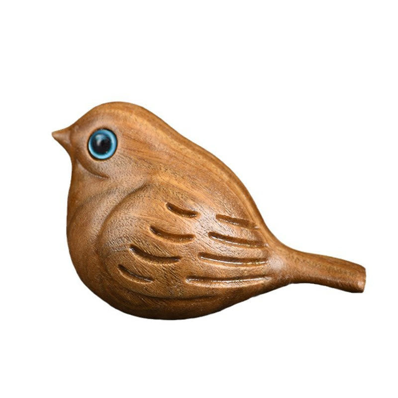 Green Sandalwood Mini Magpie Bird Zen Desk Decoration