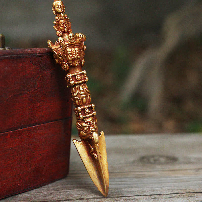 4.72in Copper Meditation Dorje Handmade in Nepal Ritual Strength