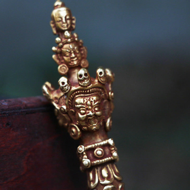 4.72in Copper Meditation Dorje Handmade in Nepal Ritual Strength