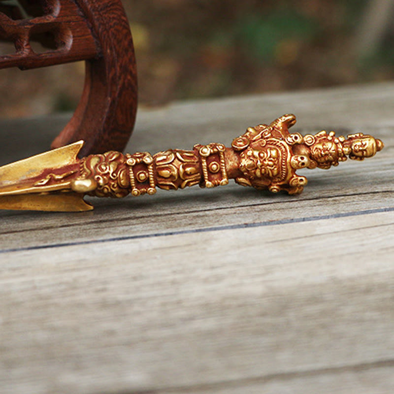 4.72in Copper Meditation Dorje Handmade in Nepal Ritual Strength