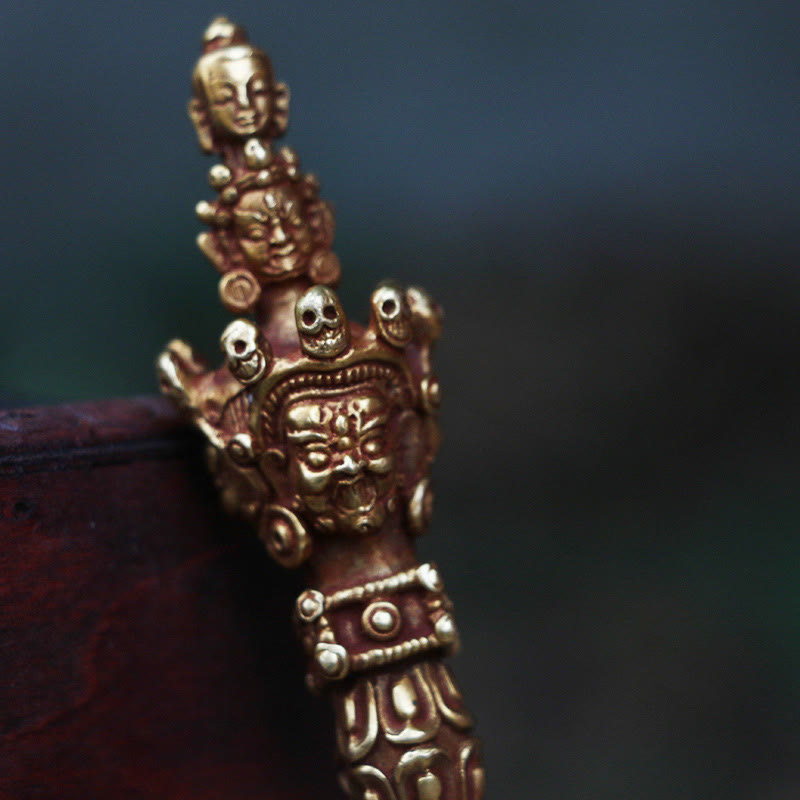4.72in Copper Meditation Dorje Handmade in Nepal Ritual Strength