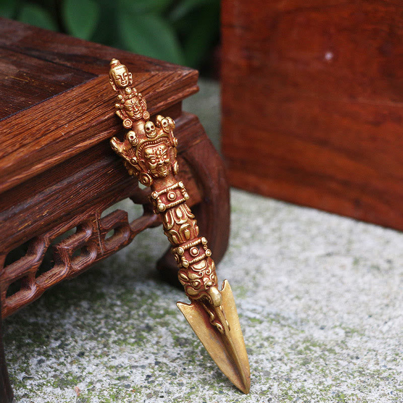 4.72in Copper Meditation Dorje Handmade in Nepal Ritual Strength