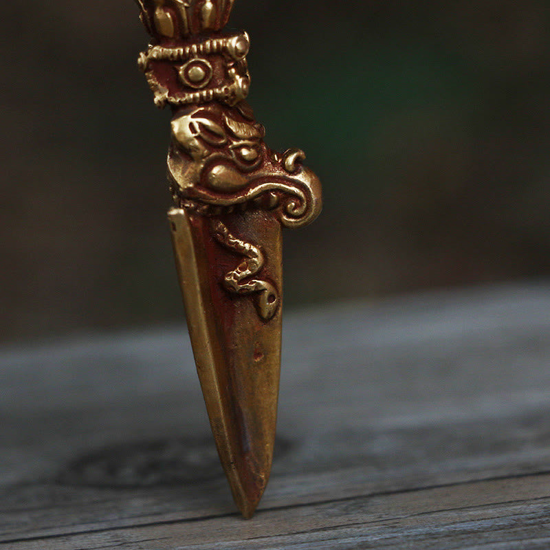 4.72in Copper Meditation Dorje Handmade in Nepal Ritual Strength