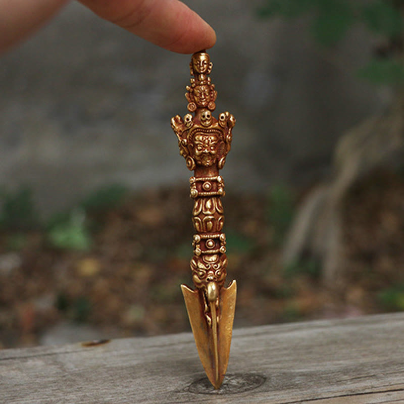 4.72in Copper Meditation Dorje Handmade in Nepal Ritual Strength