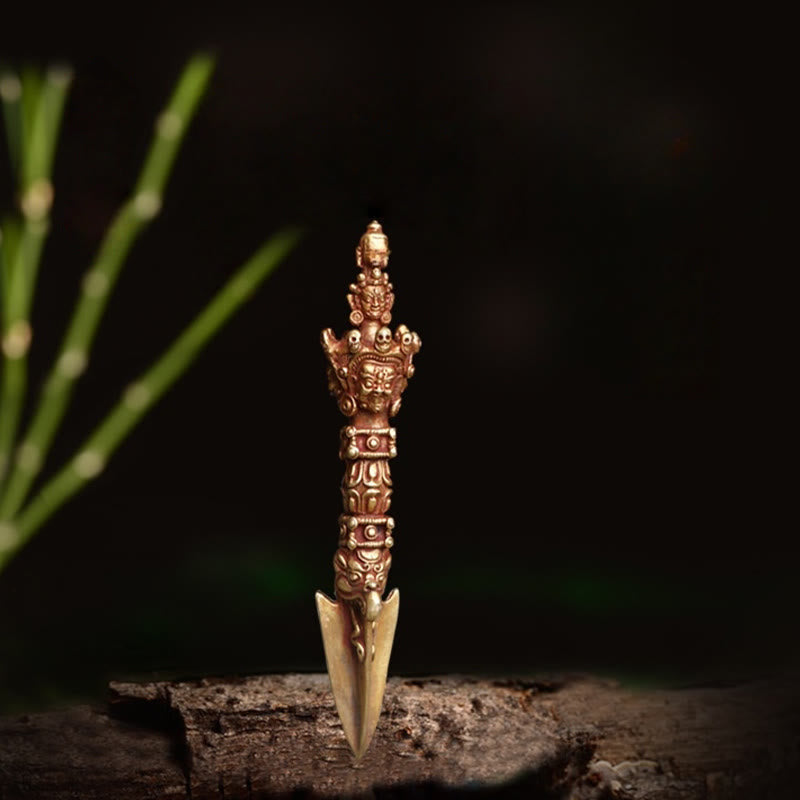 4.72in Copper Meditation Dorje Handmade in Nepal Ritual Strength