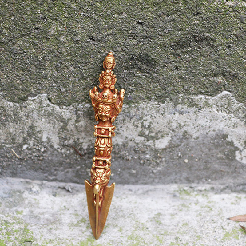 4.72in Copper Meditation Dorje Handmade in Nepal Ritual Strength