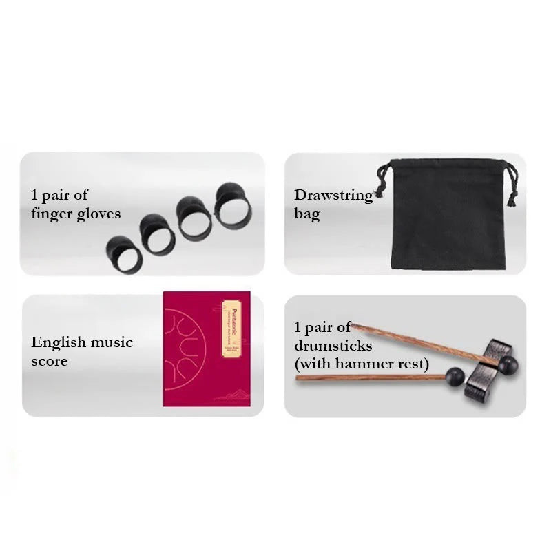 Mini Copper Disc Steel Tongue Drum, 5.5" 6 Notes C Key