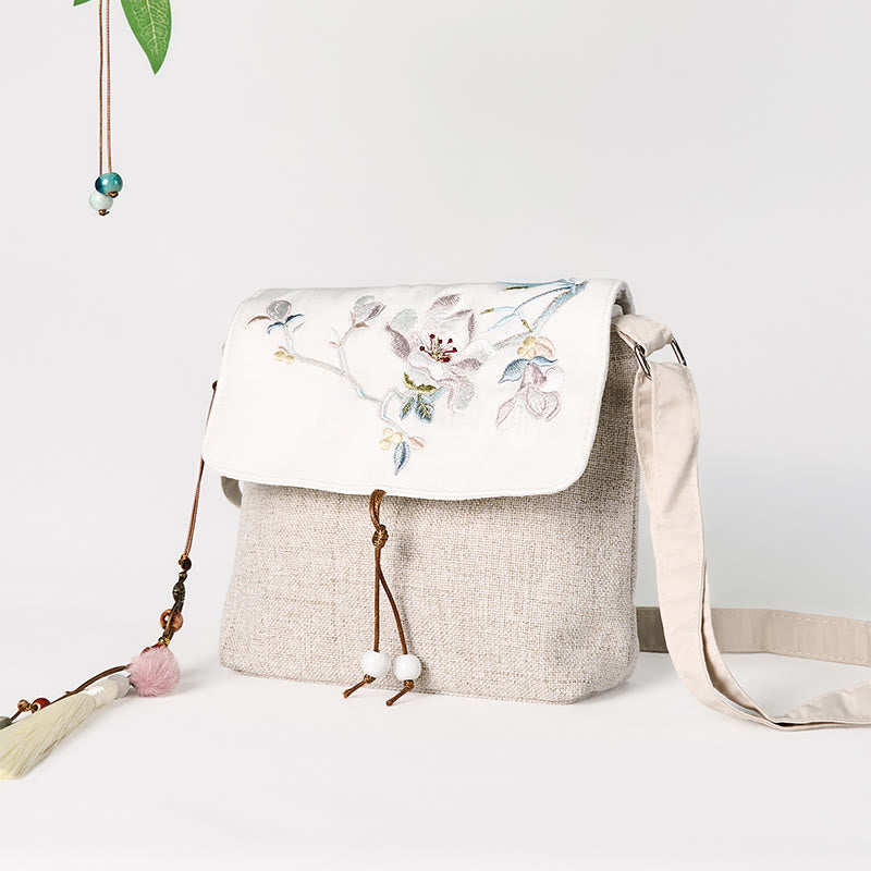 Magnolia Embroidered Canvas Backpack Spiritual Accessories
