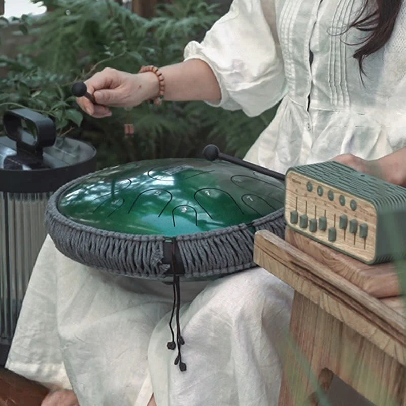 14 Inch Titanium Steel Tongue Drum, 15 Note C & D Major