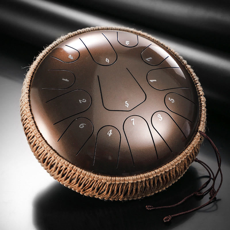 12 Inch Steel Tongue Drum 13 Note Meditation Sound Healing Kit