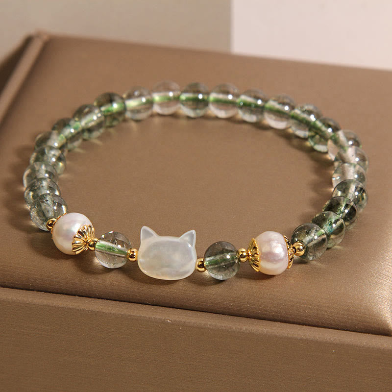 Green Phantom Pearl Shell Lucky Bracelet for Confidence