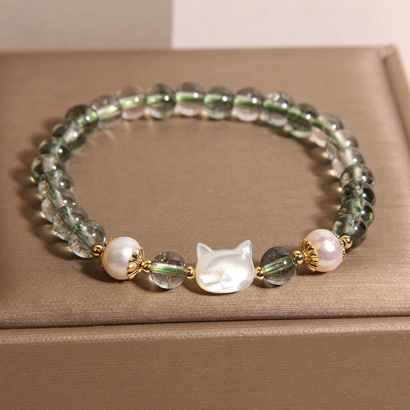 Green Phantom Pearl Shell Lucky Bracelet for Confidence