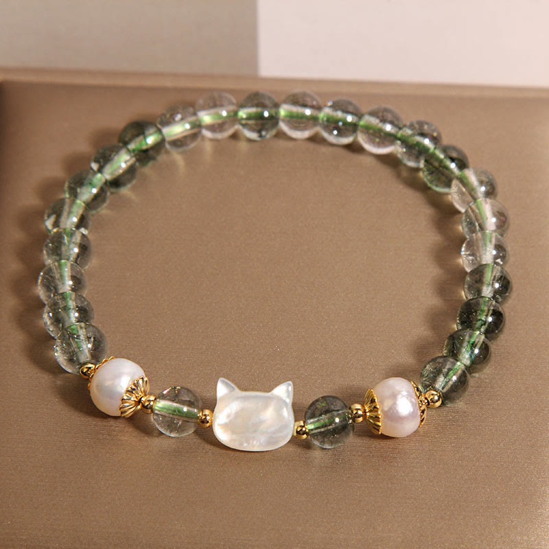 Green Phantom Pearl Shell Lucky Bracelet for Confidence