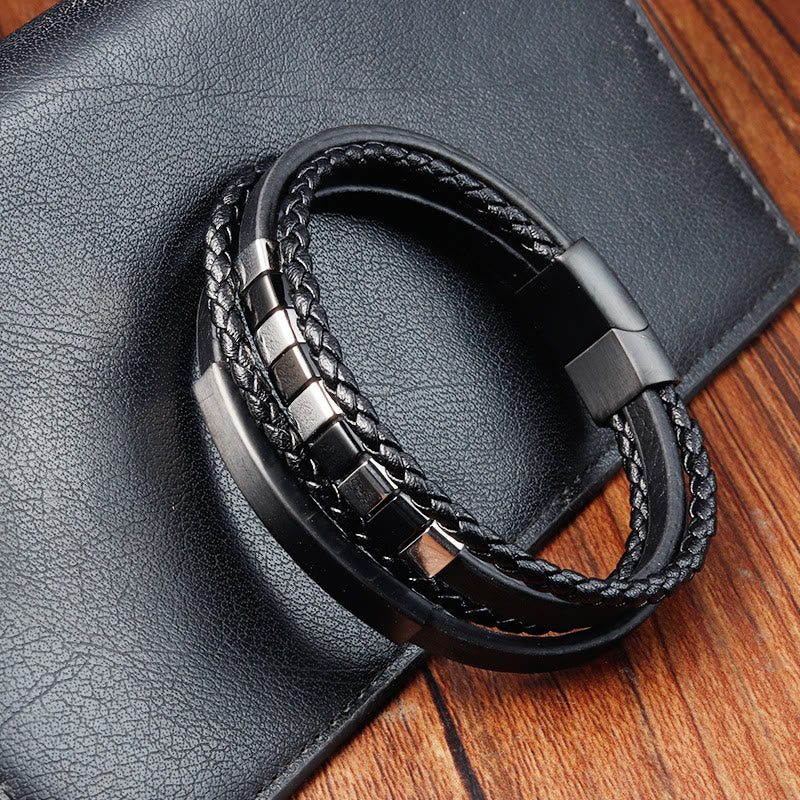 Black Titanium Steel Bracelet for Spiritual Calm | Healing Sounds