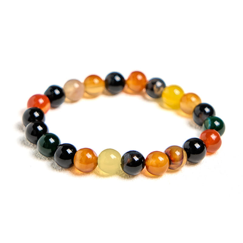 8mm Chalcedony Agate Harmony Bracelet for Positive Energy