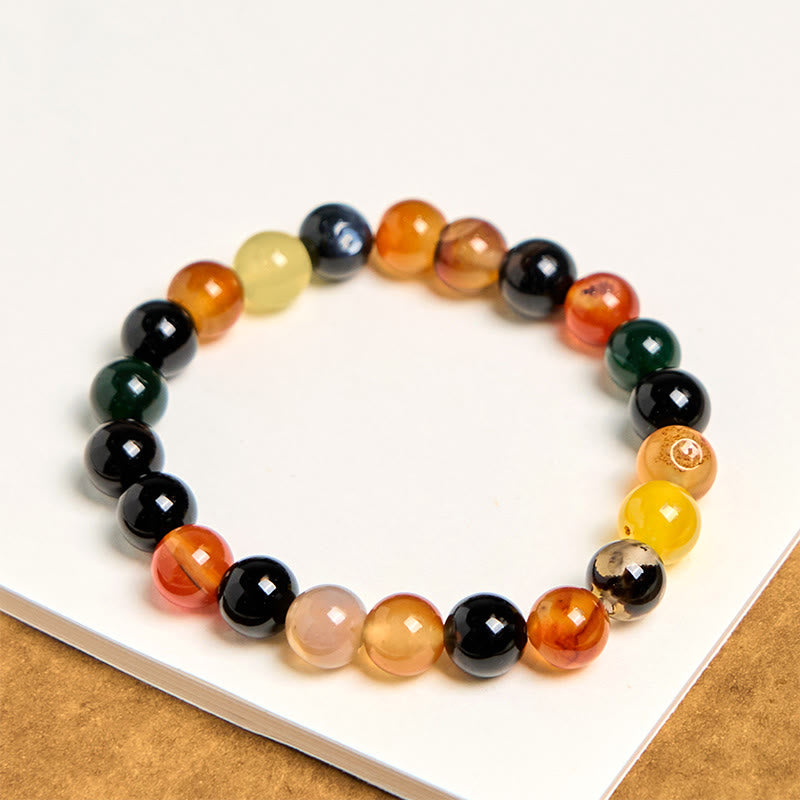 8mm Chalcedony Agate Harmony Bracelet for Positive Energy