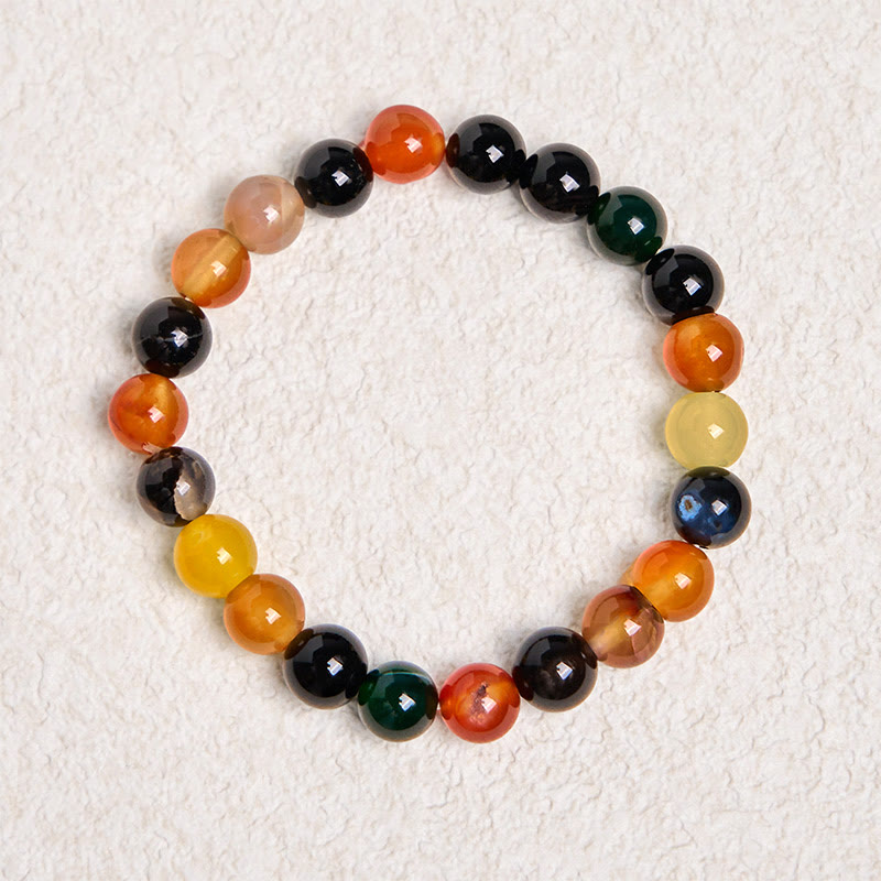 8mm Chalcedony Agate Harmony Bracelet for Positive Energy