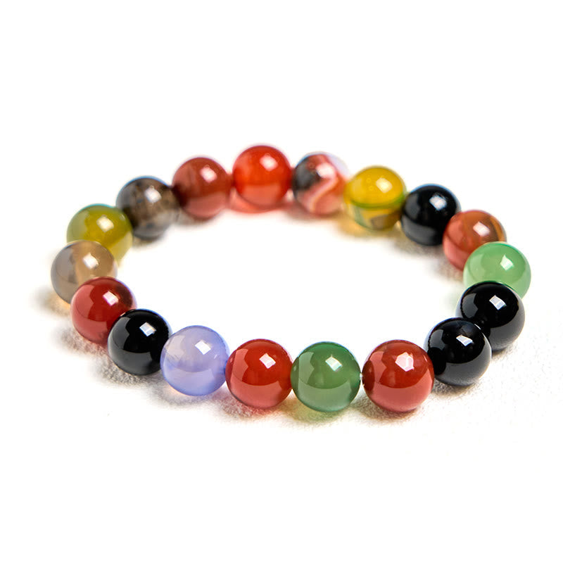 8mm Chalcedony Agate Harmony Bracelet for Positive Energy