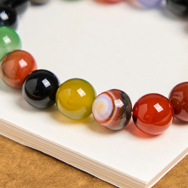 8mm Chalcedony Agate Harmony Bracelet for Positive Energy