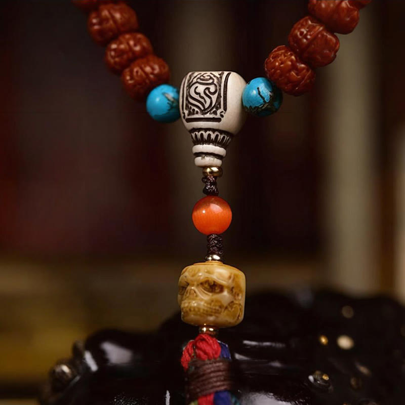 108 Bodhi Seed Mala | Wealth & Luck Tassel Beads for Meditation