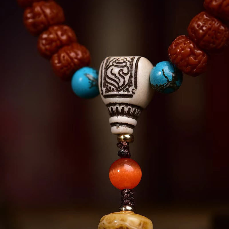108 Bodhi Seed Mala | Wealth & Luck Tassel Beads for Meditation