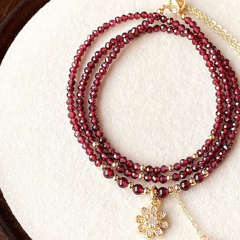 2.5mm Garnet Bracelet for Purification & Protection - Women's