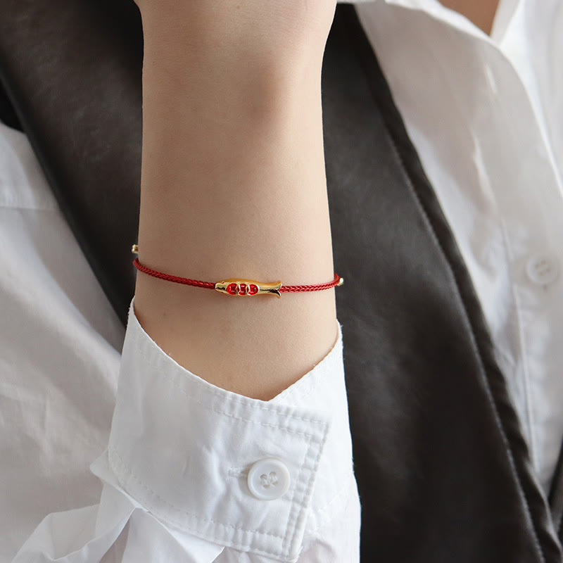 Koi Fish String Koi Fish Bracelet | Red String Wealth & Luck | Healing Sounds