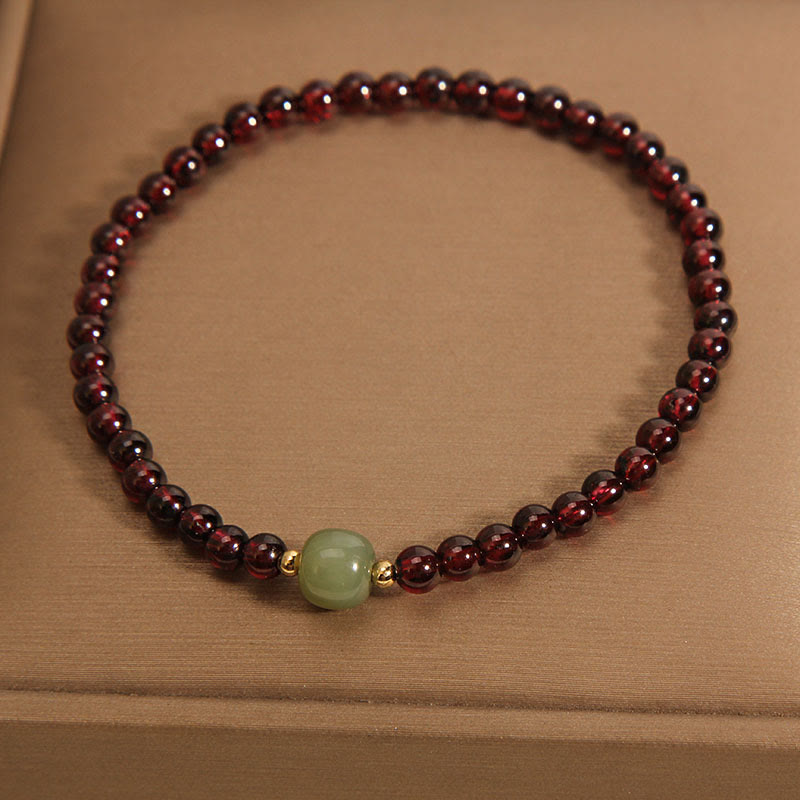 3mm Garnet Hetian Jade Stability Bracelet