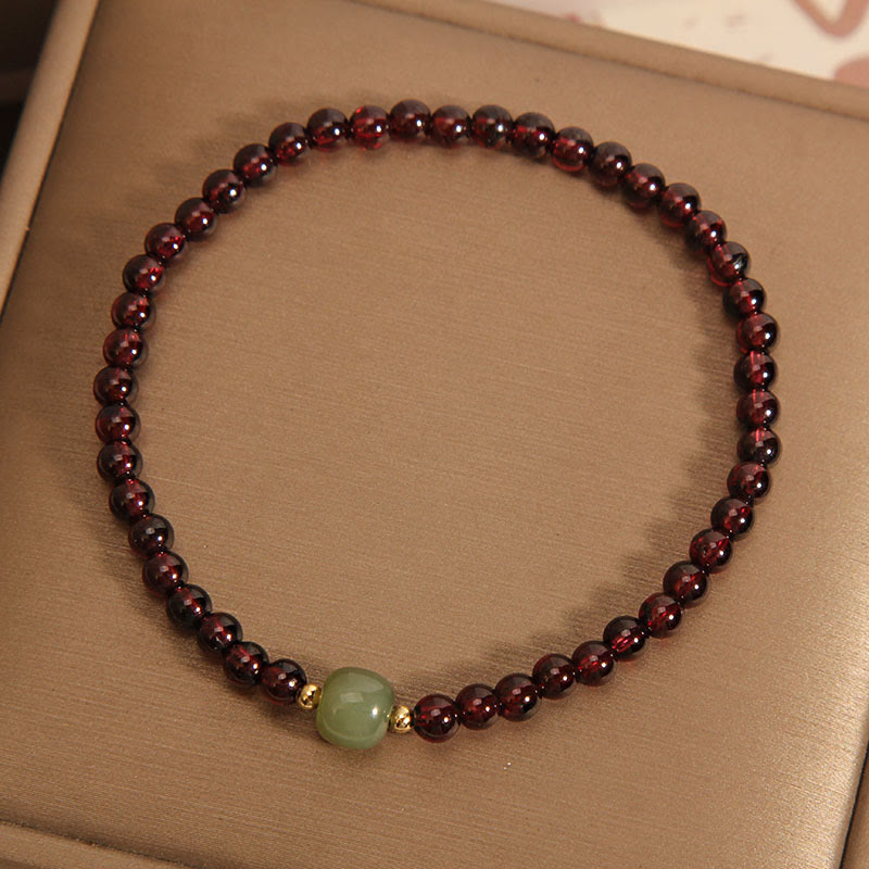 3mm Garnet Hetian Jade Stability Bracelet