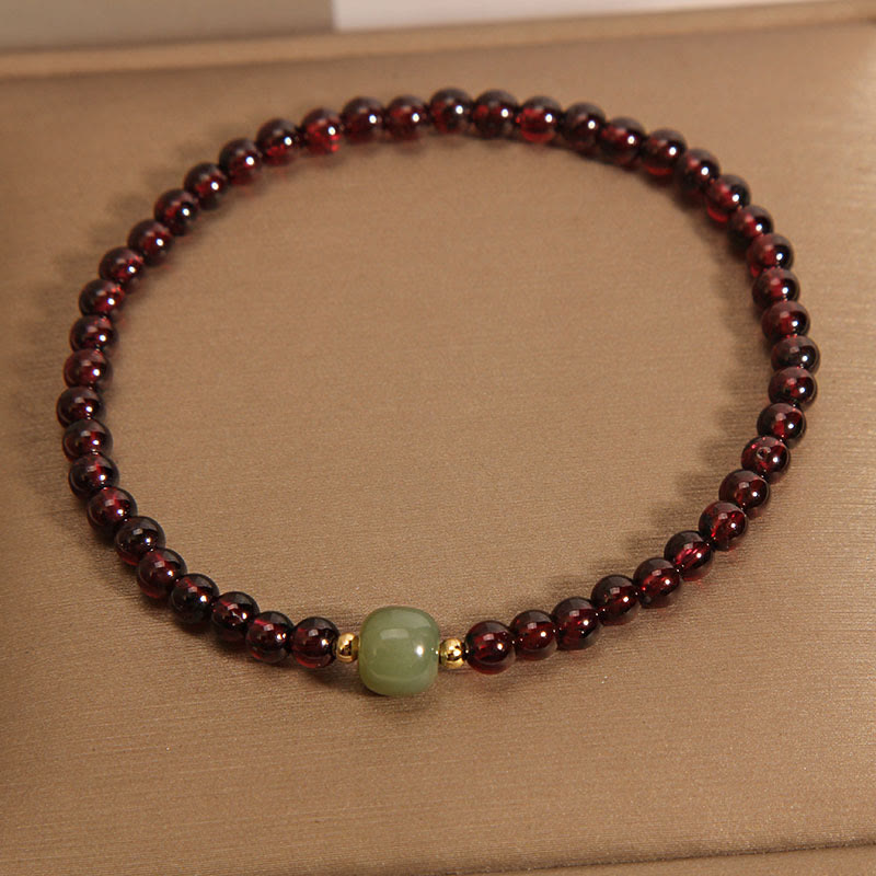 3mm Garnet Hetian Jade Stability Bracelet