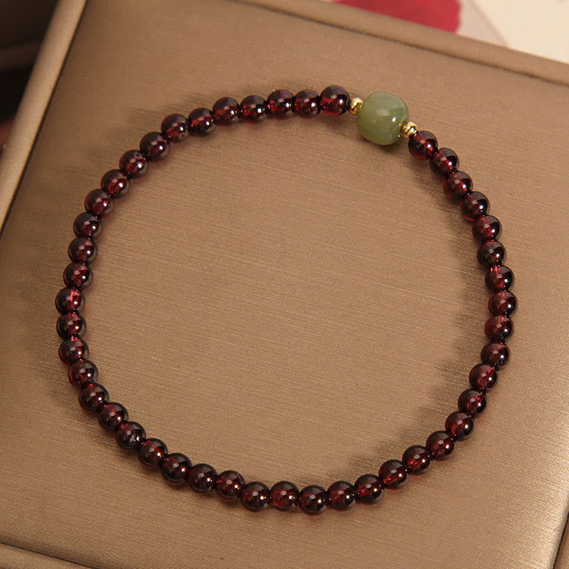3mm Garnet Hetian Jade Stability Bracelet