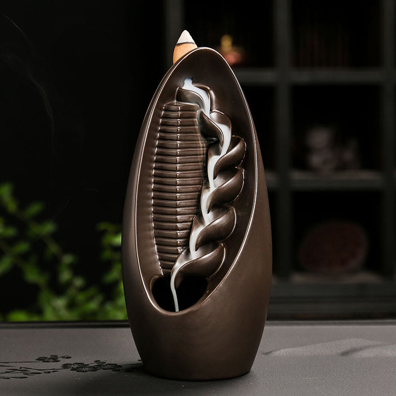 Ceramic Backflow Incense Burner Handcrafted Buddha Hand