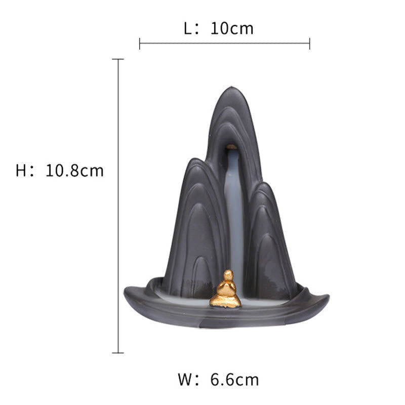 Purple Clay Ceramic Backflow Incense Burner Little Monk