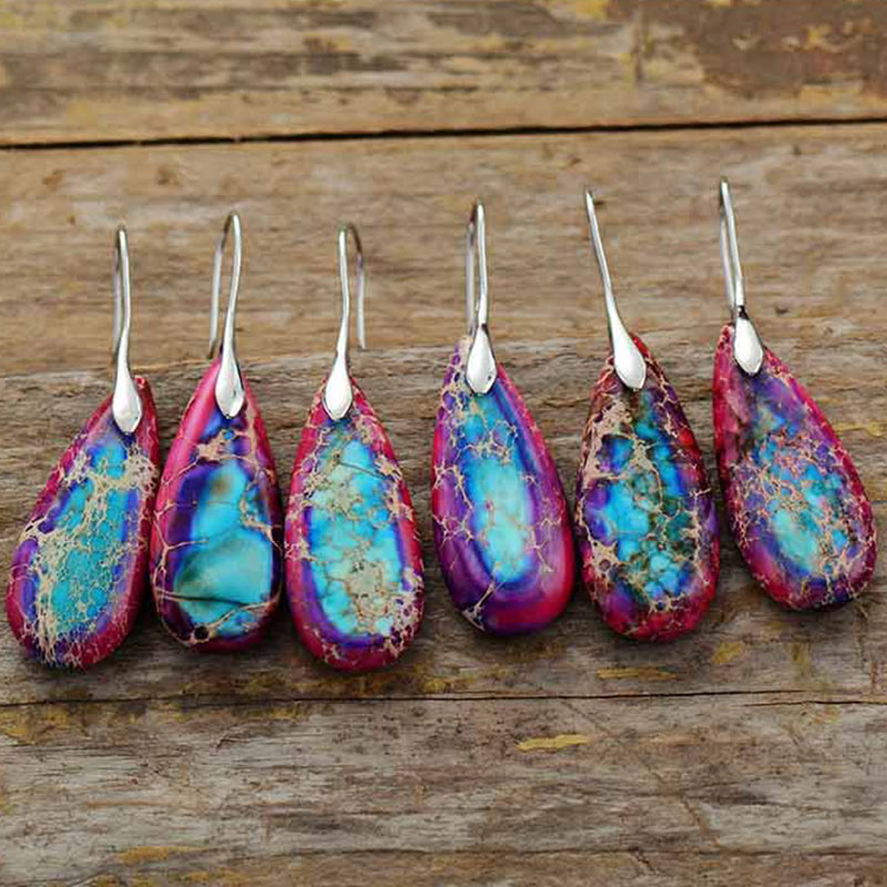 Emperor Stone Spiritual Earrings for Happiness & Balance