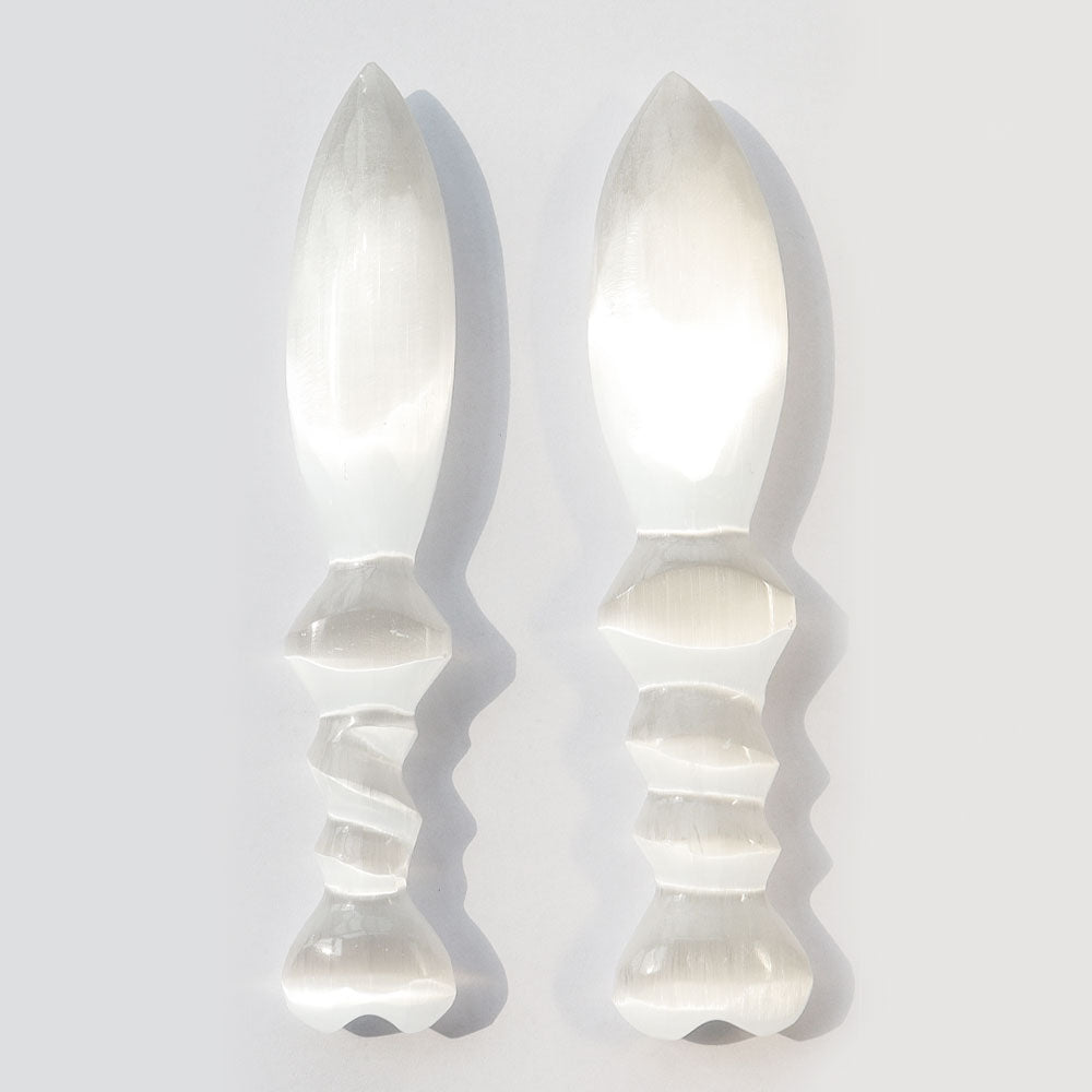 18.5cm Selenite Stone Dagger for Crystal Healing Meditation