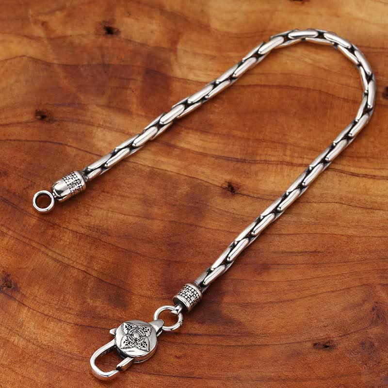 Copper Plated Silver Om Mani Padme Hum Strength Bracelet
