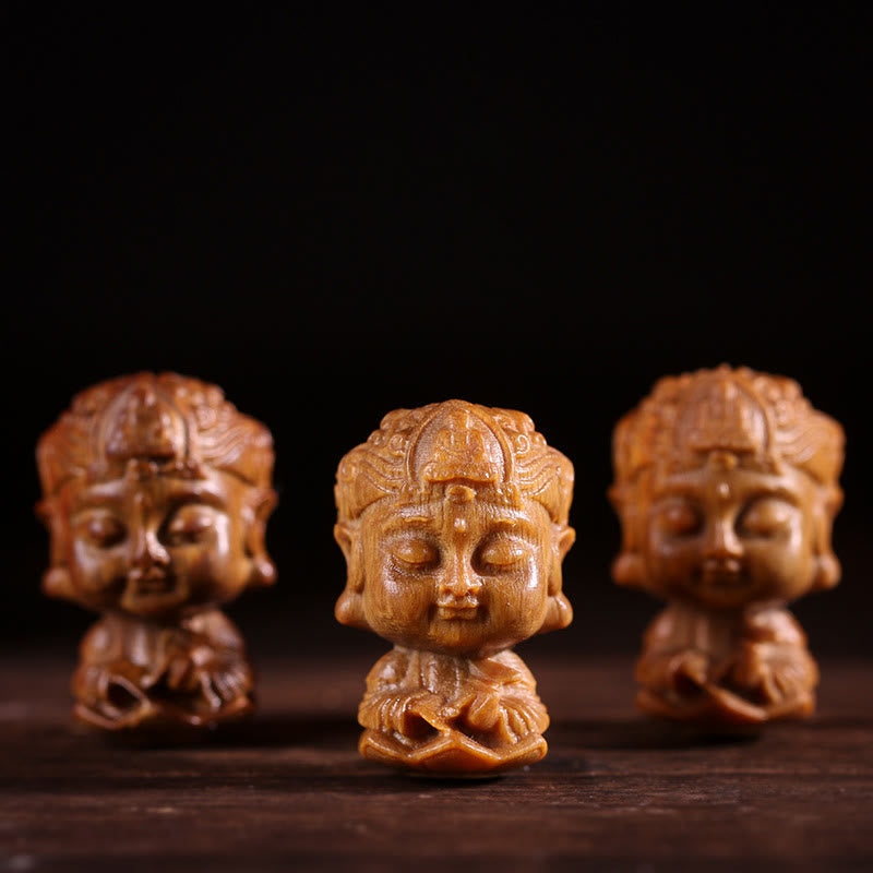 Green Sandalwood Chinese Zodiac Buddha Decoration