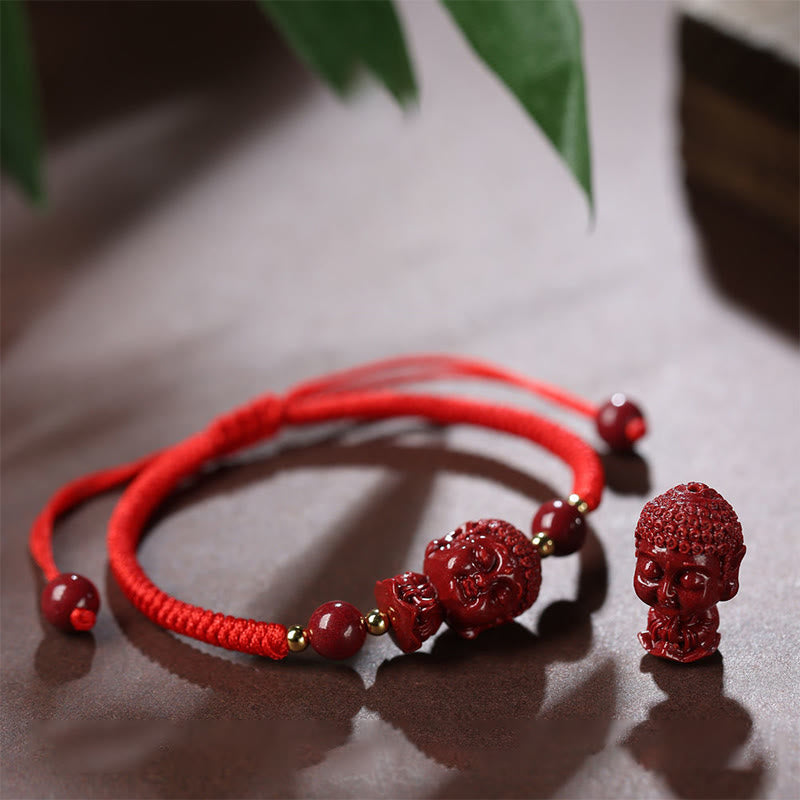 Chinese Zodiac Cinnabar Amulet Blessing String Bracelet