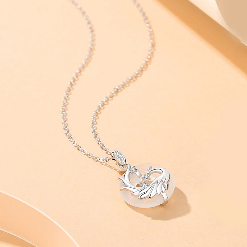 925 Sterling Silver Dragon Pendant with Black Onyx & Chalcedony for Protection & Harmony