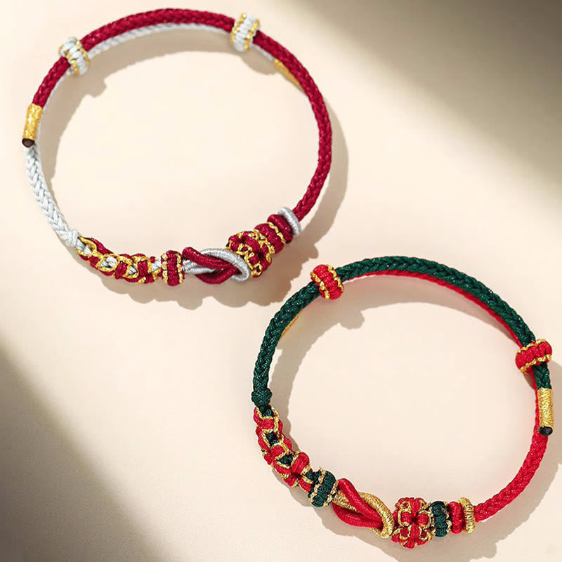 Handmade Red String Bracelet Eight Thread Peace Knot Protection