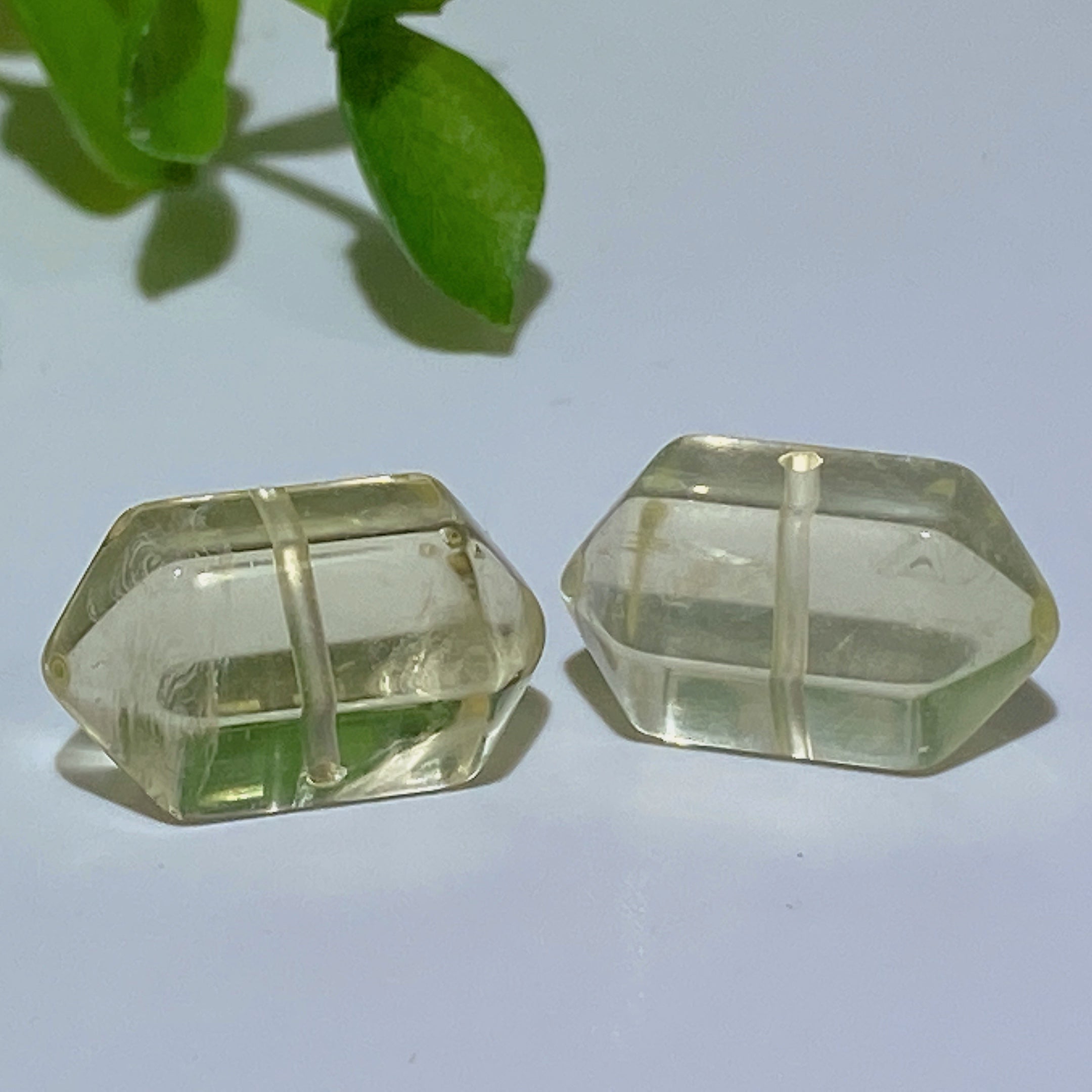 18mm Citrine & Green Quartz Pendant for Healing Energy