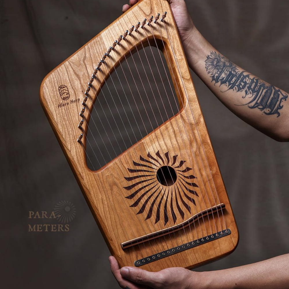19-String Light on Earth Hollow Lyre Harp Instrument - 19-string lyre harp - On sale