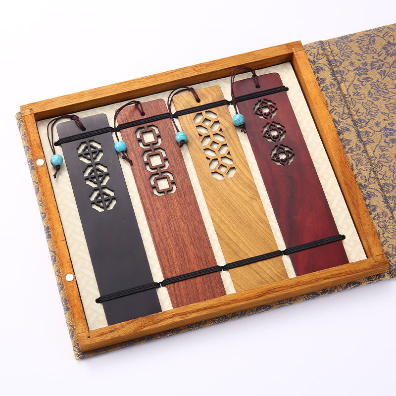 Wooden Four Seasons Bookmarks Set | Zen Decor Gift