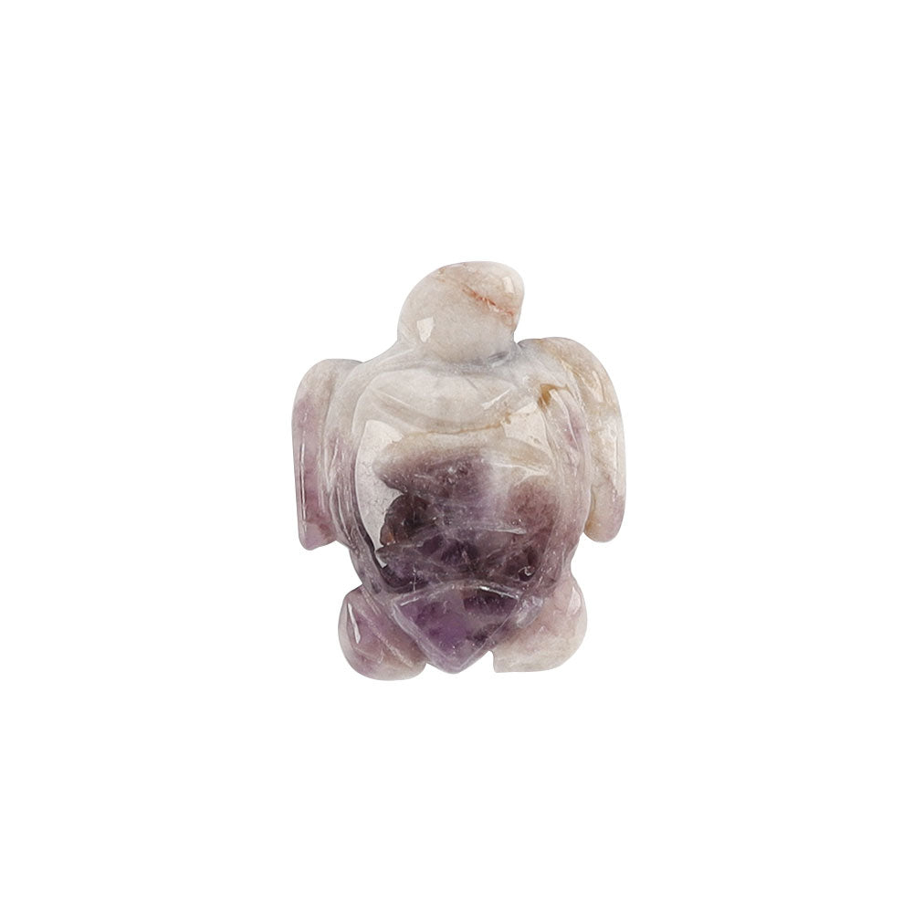 Mini 1.04" Amethyst Crystal Turtle Carving for Healing