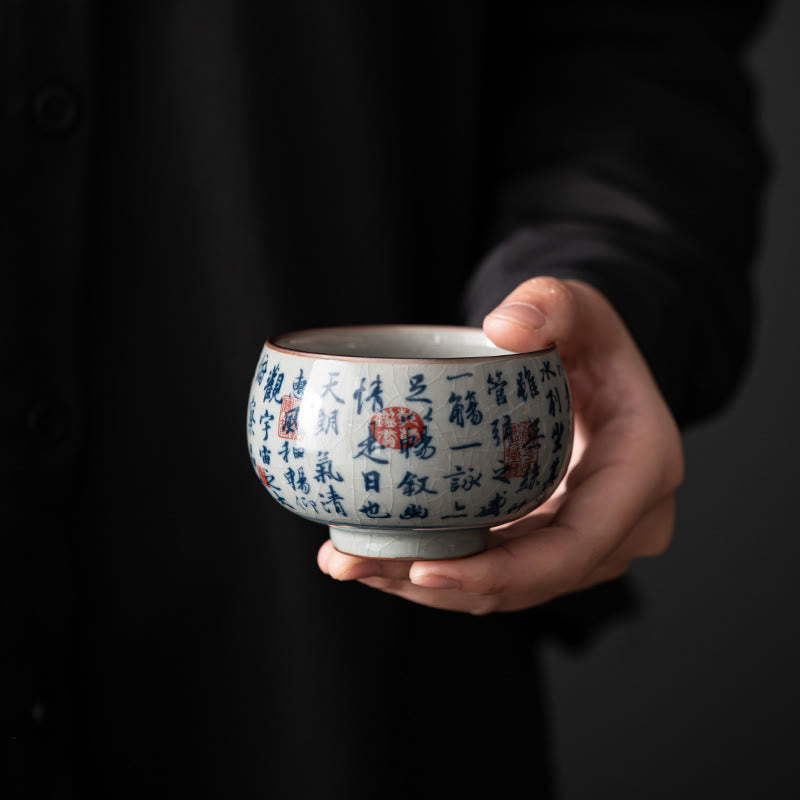 Lotus Ceramic Tea Cup 150ml for Traditional Tea Rituals