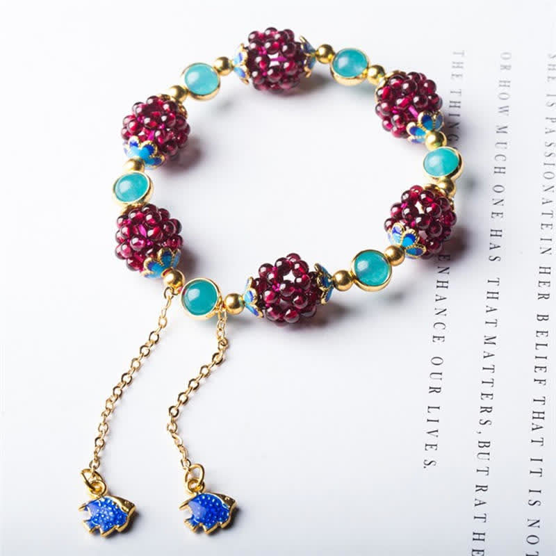 3mm Garnet & Amethyst Calm Bracelet for Women’s Healing